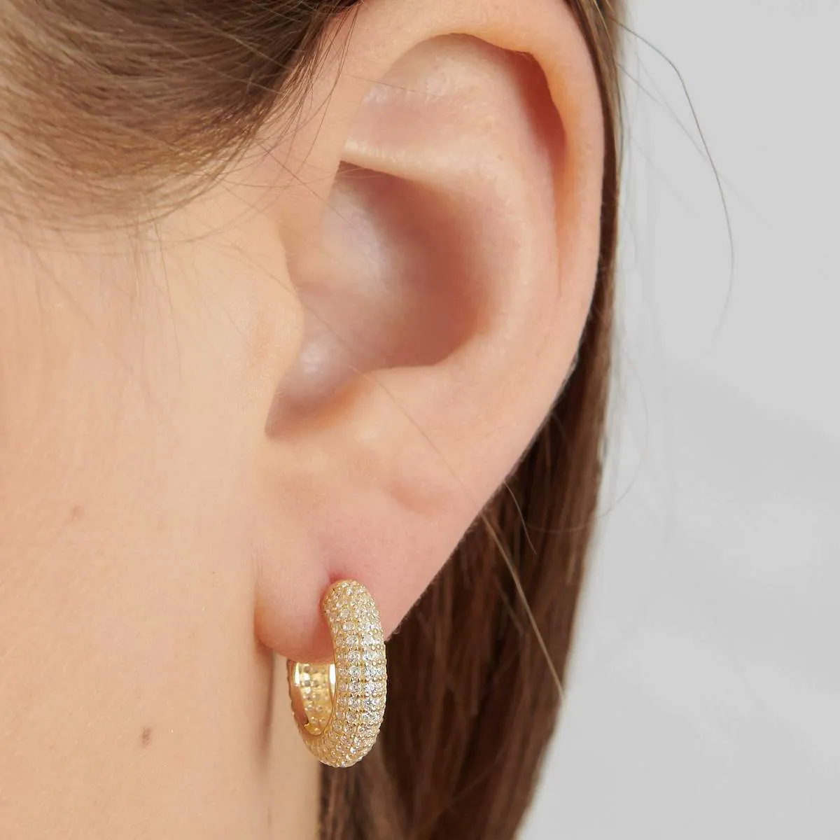 Clear Global Hoops sold by Ragen Jewels product image thumbnail 2