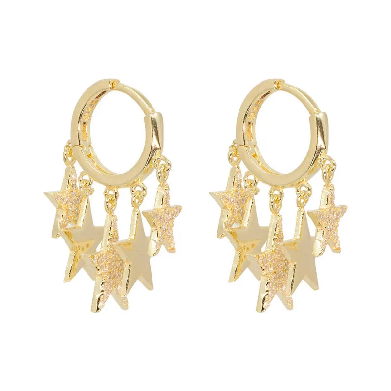 Star Spangled Clasp Hoops sold by Ragen Jewels