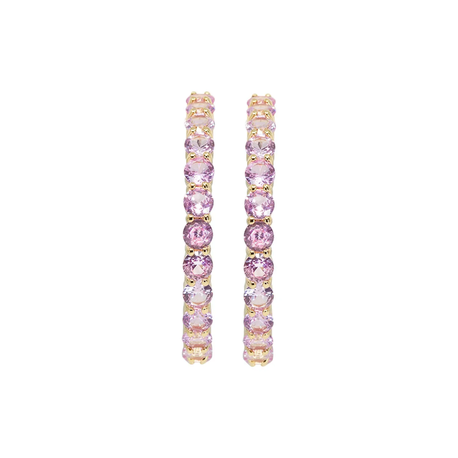 Rose Crystal Infinity Hoops sold by Ragen Jewels product image thumbnail 3