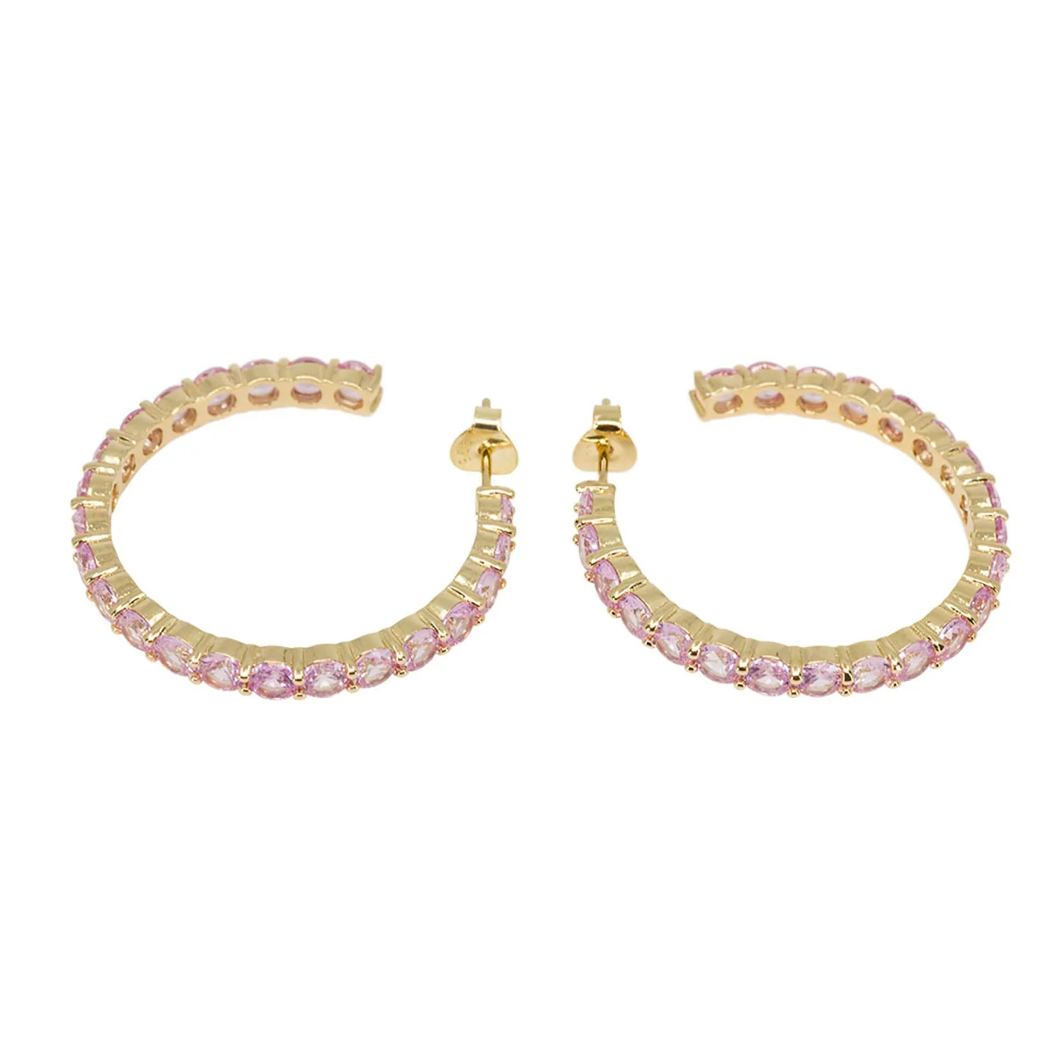 Rose Crystal Infinity Hoops sold by Ragen Jewels product image thumbnail 4