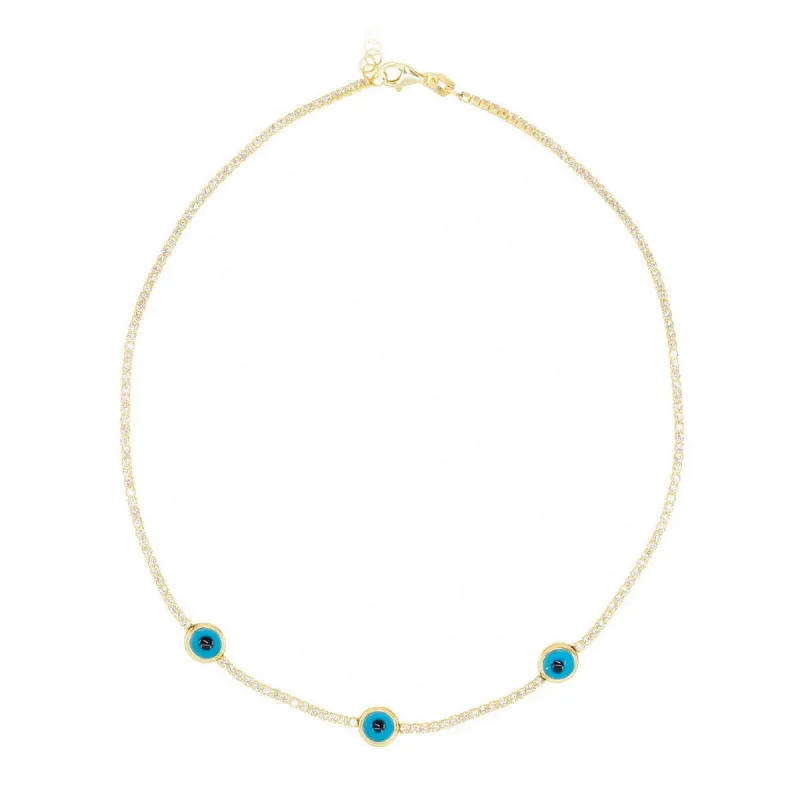 Evil Eye Trio Choker sold by Ragen Jewels