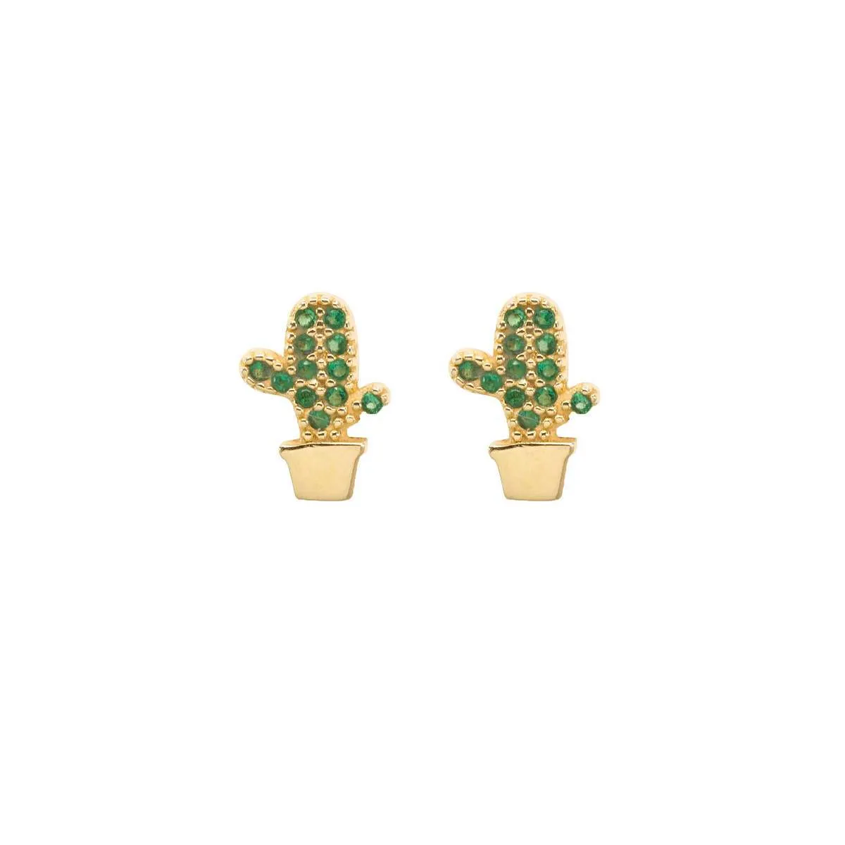 Green Cactus Mini Stud sold by Ragen Jewels product image thumbnail 4