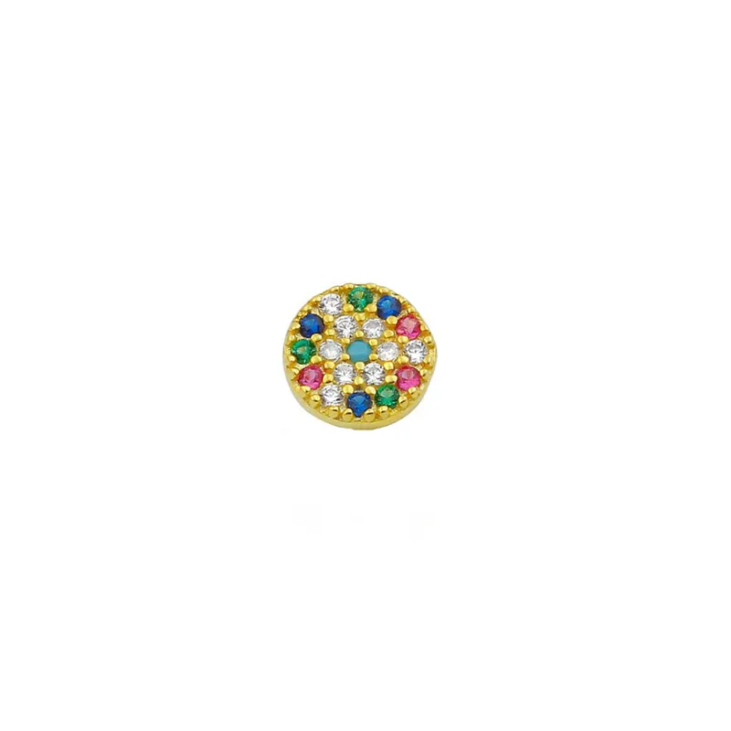 Multicolor Round Mini Stud sold by Ragen Jewels