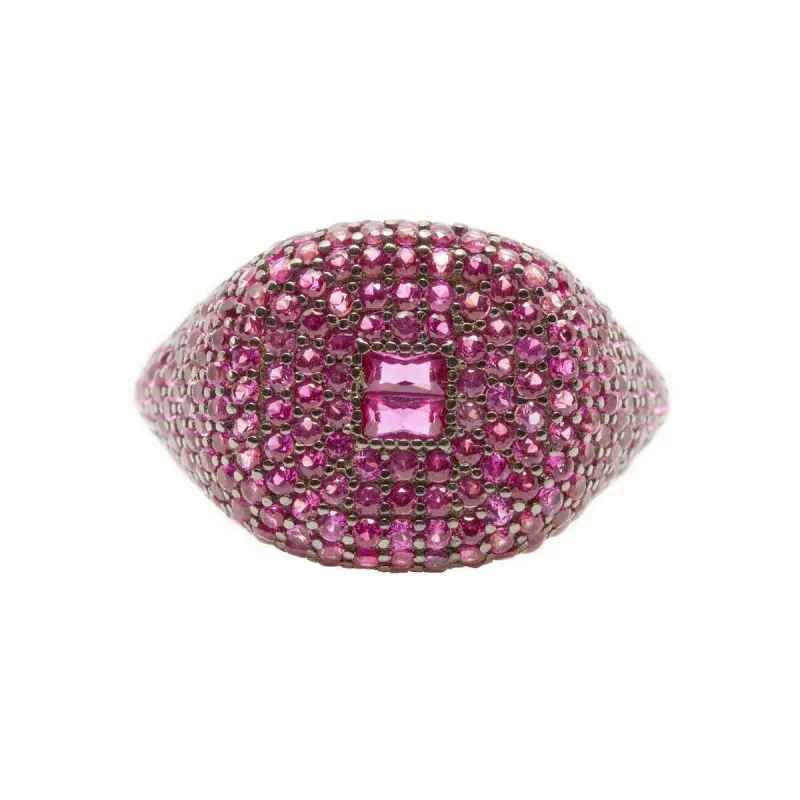 Rounded Crystal Ring in Garnet sold by Ragen Jewels