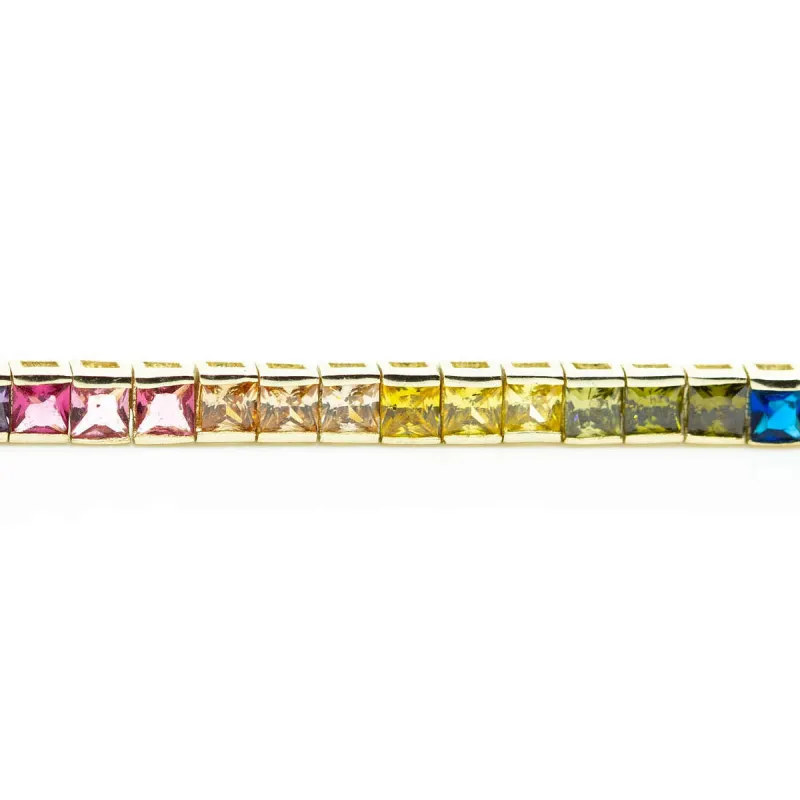 Rainbow Tennis Bracelet sold by Ragen Jewels