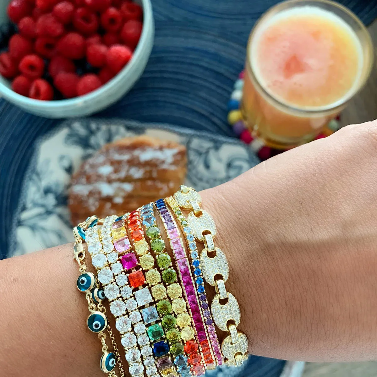 Large Crystal Tennis Bracelet sold by Ragen Jewels product image thumbnail 2