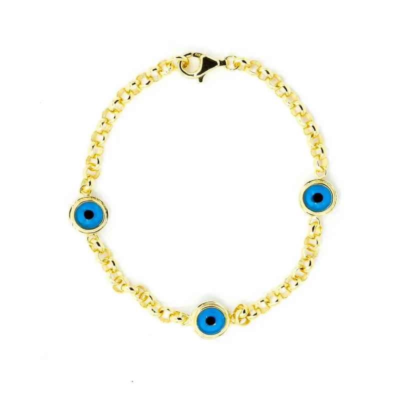 Triple Evil Eye Bracelet sold by Ragen Jewels