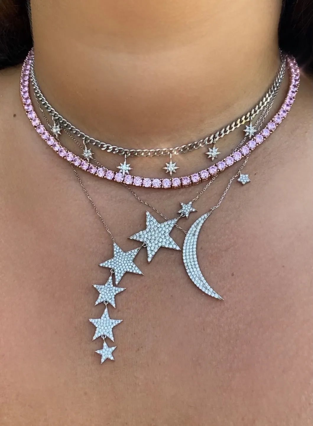 Crystal Tennis Necklace sold by Ragen Jewels product image thumbnail 4