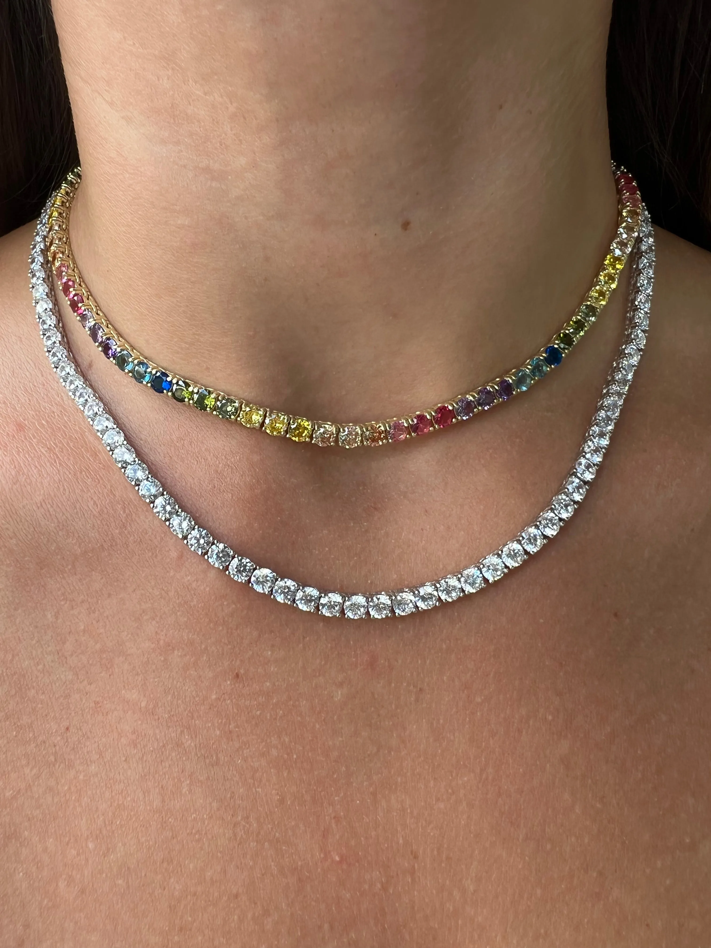 Crystal Tennis Necklace sold by Ragen Jewels product image thumbnail 5