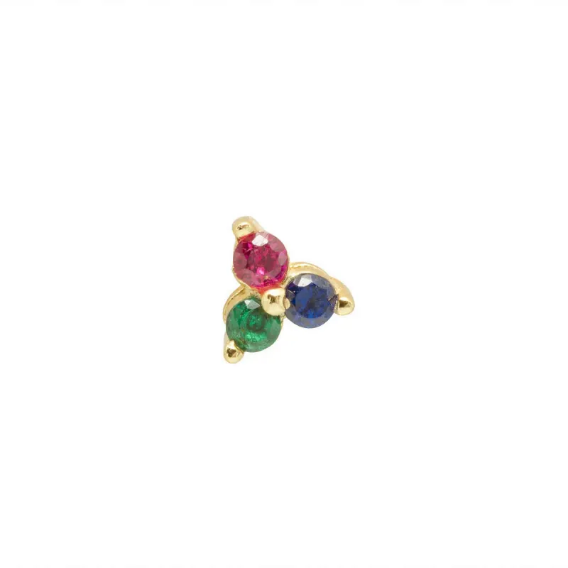 Tri-Stone Stud sold by Ragen Jewels