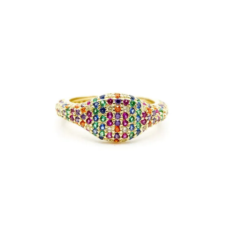 Rainbow Signet Ring sold by Ragen Jewels