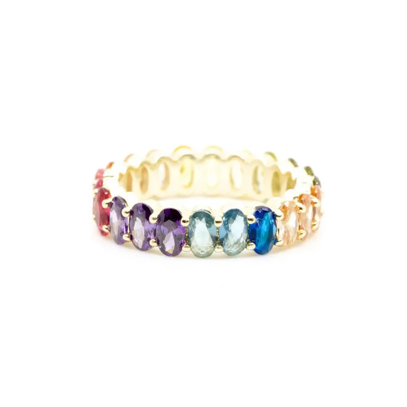 Rainbow Ellipse Ring sold by Ragen Jewels
