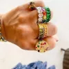 Rainbow Ellipse Ring sold by Ragen Jewels
