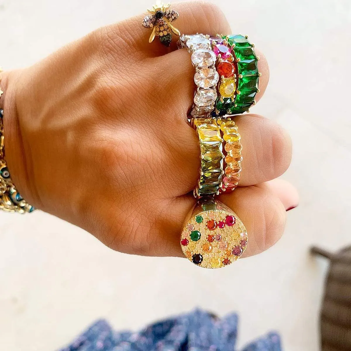 Rainbow Ellipse Ring sold by Ragen Jewels product image thumbnail 2