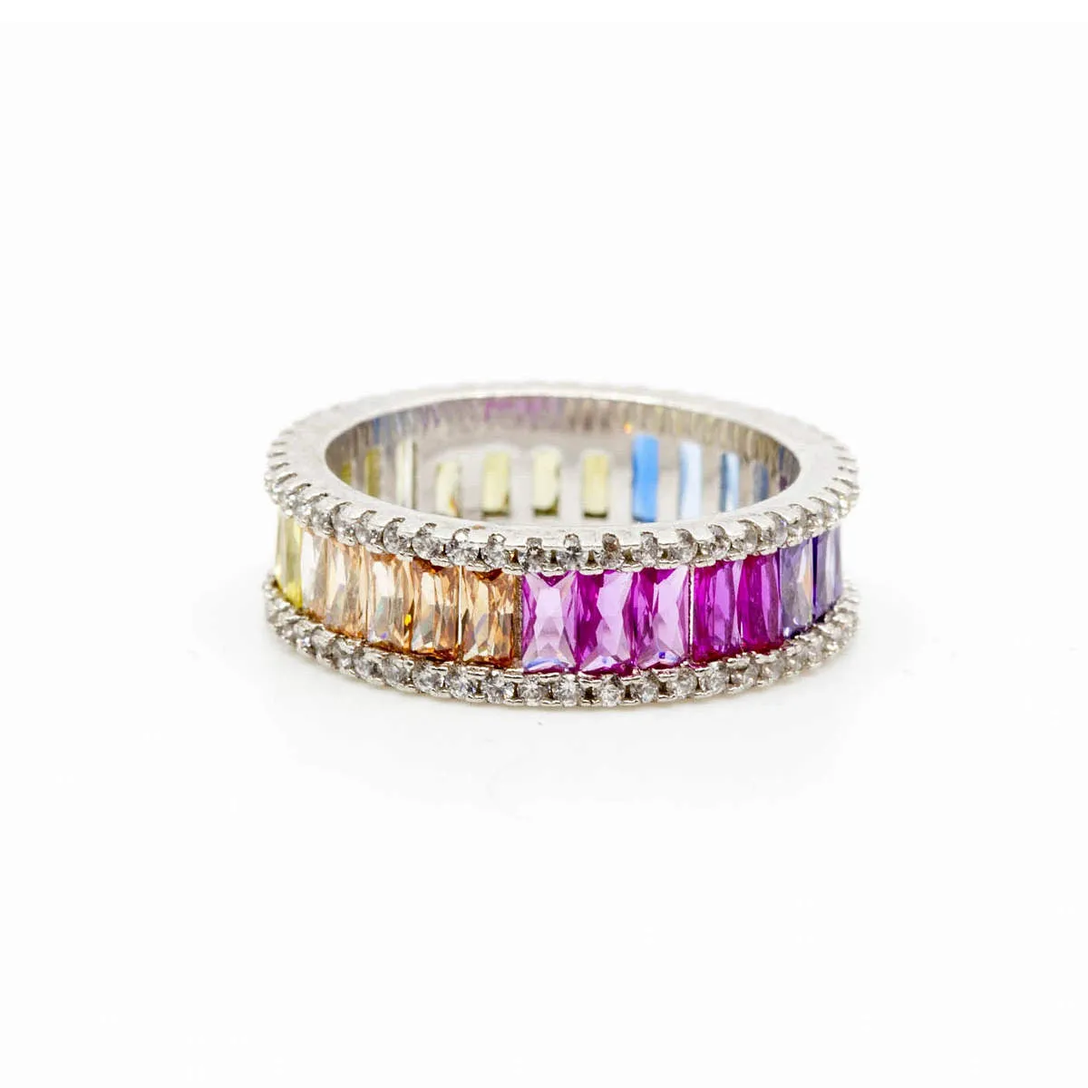 Thin Rainbow Halo Ring sold by Ragen Jewels product image thumbnail 5