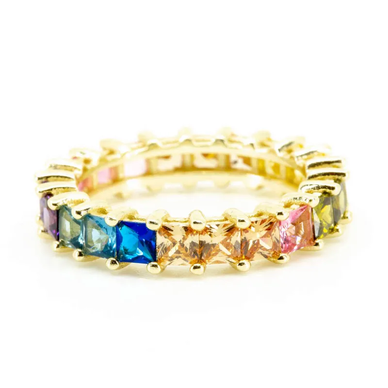 Ombre Rainbow Infinity Ring sold by Ragen Jewels