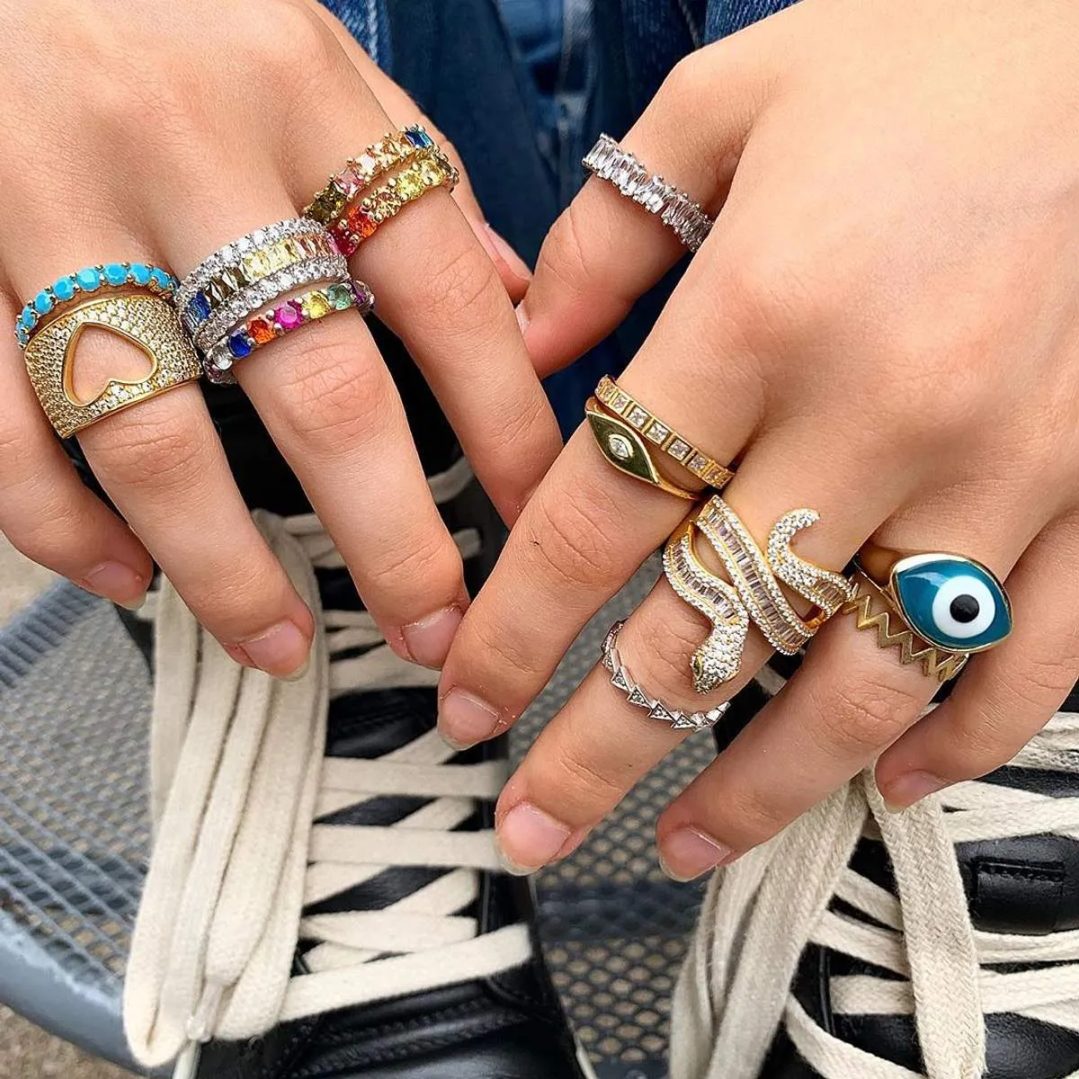 Rainbow Infinity Ring sold by Ragen Jewels product image thumbnail 2
