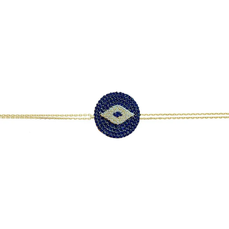 Azure Double Chain Evil Eye Bracelet sold by Ragen Jewels