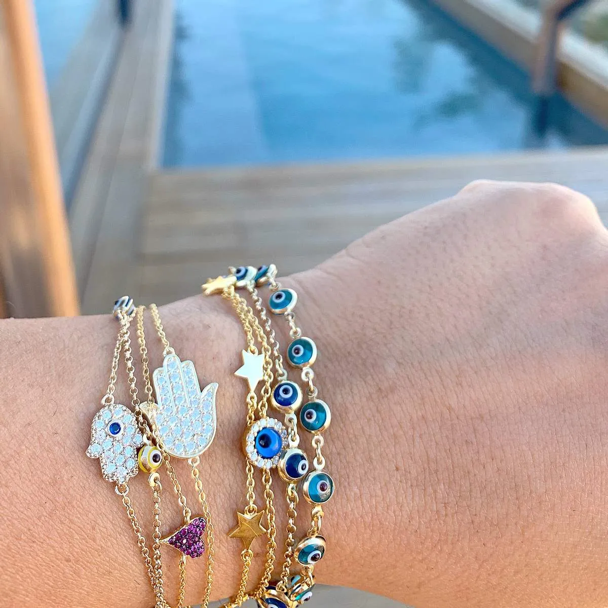 Tiny Evil Eye Bracelet sold by Ragen Jewels product image thumbnail 2