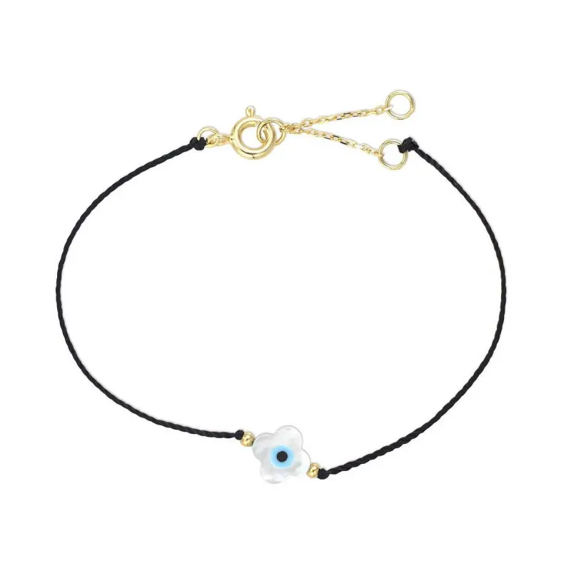 Clover Evil Eye Cord Bracelet sold by Ragen Jewels