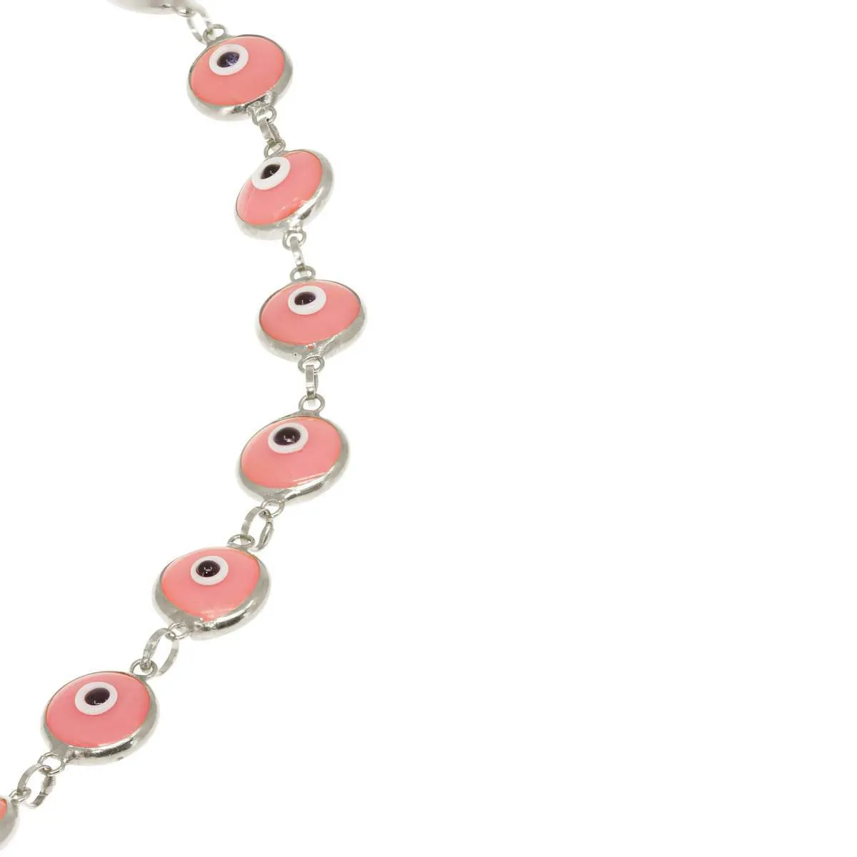 Pink Glass Bead Evil Eye Bracelet sold by Ragen Jewels product image thumbnail 5