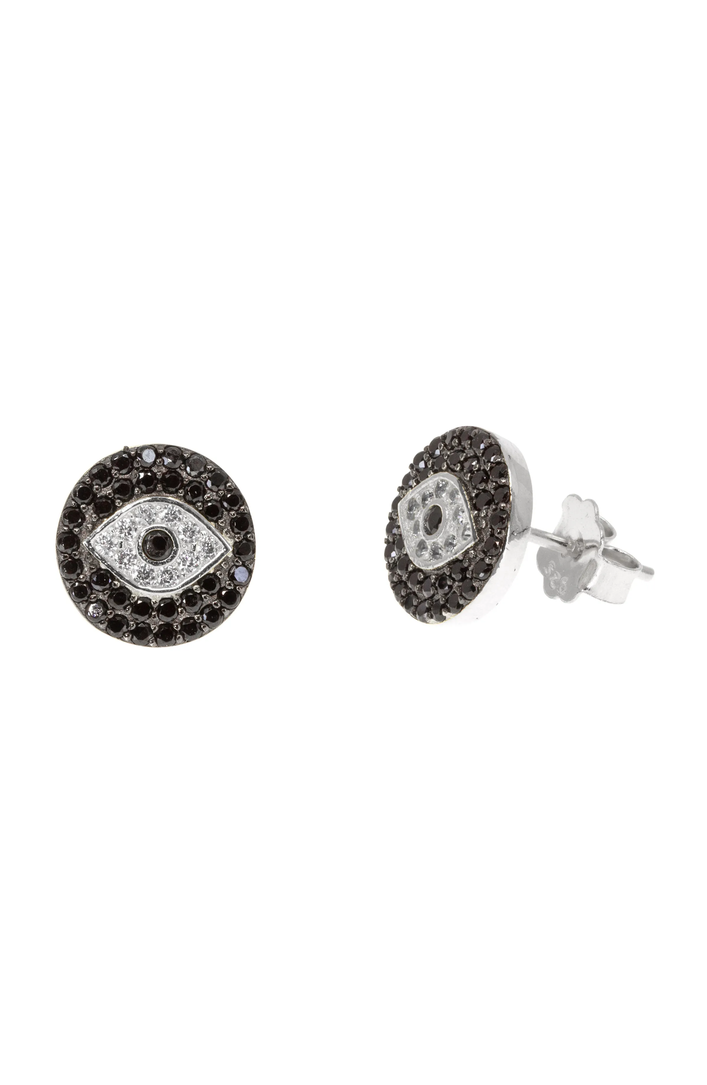 Evil Eye Paired Studs in Onyx sold by Ragen Jewels product image thumbnail 3