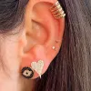 Evil Eye Paired Studs in Onyx sold by Ragen Jewels