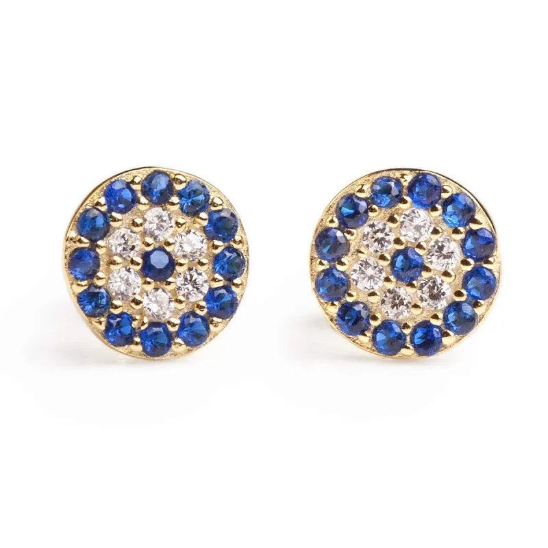 Mini Evil Eye Paired Studs sold by Ragen Jewels