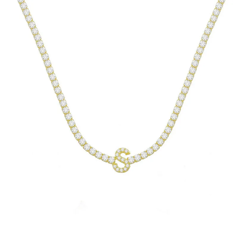 Iced Initial Necklace sold by Ragen Jewels