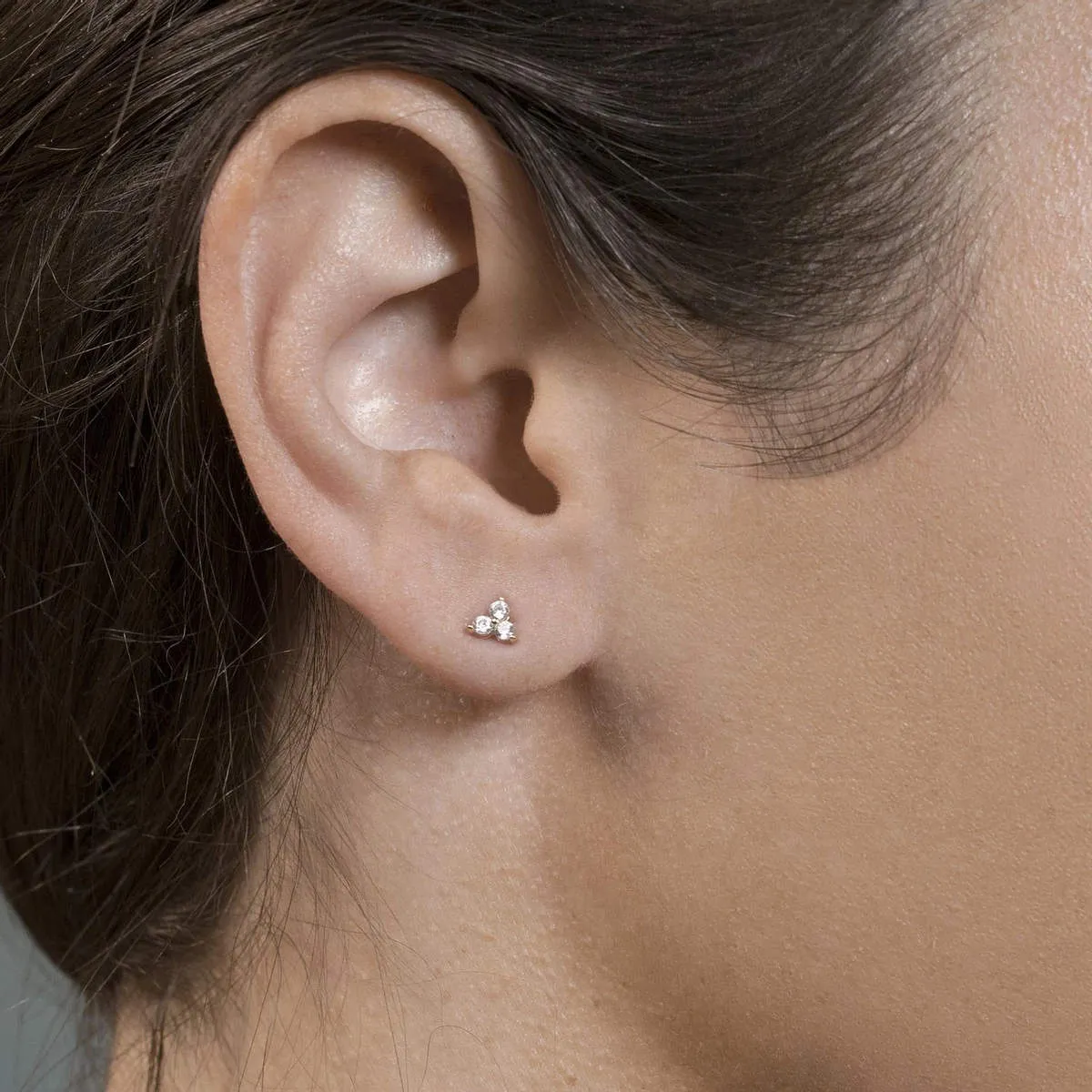 Mini Trio Crystal Stud sold by Ragen Jewels product image thumbnail 2