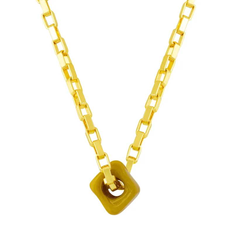 The Beauty Bead Necklace in Mustard sold by Ragen Jewels
