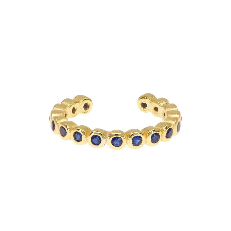 Halo Ear Cuff in Sapphire sold by Ragen Jewels