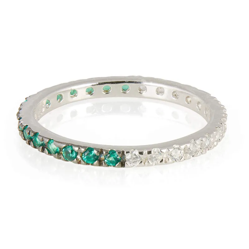 Duo Medium Band in Emerald sold by Ragen Jewels