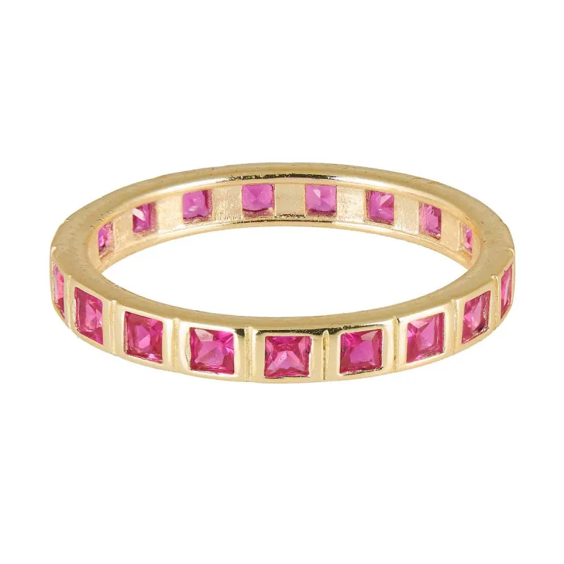Square Band in Ruby sold by Ragen Jewels