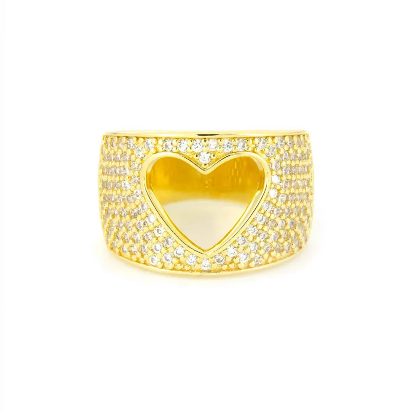 Heart Silhouette Ring in Crystal Clear sold by Ragen Jewels