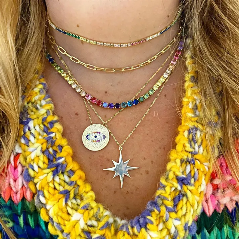 Antique Disk Evil Eye Necklace sold by Ragen Jewels