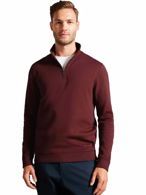 Ted Baker | Mens Half Zip Funnel Neck Sweat - Antram sold by Raw Denim