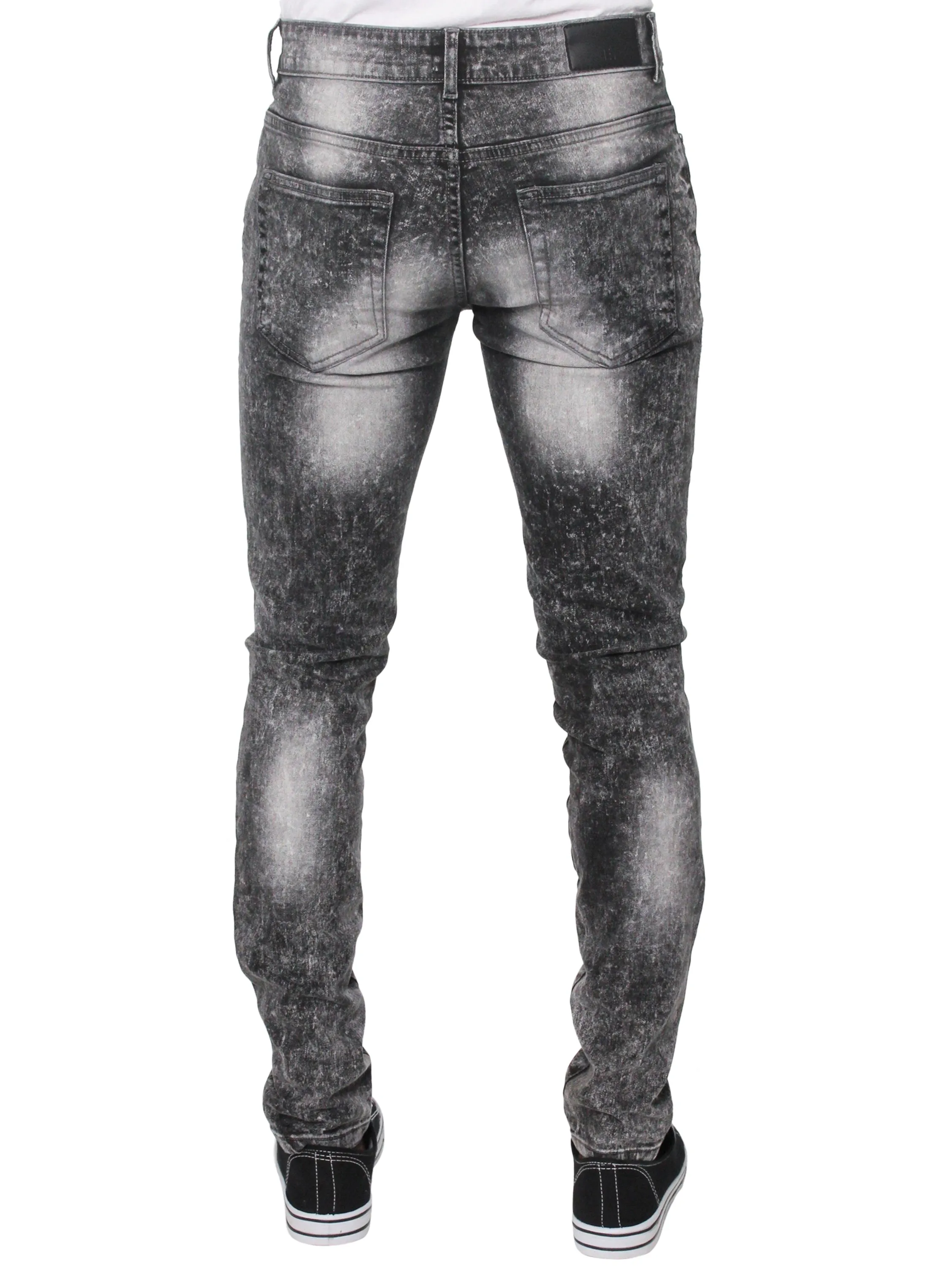 Super Skinny Stretch Rip & Repair Slim Jeans | Enzo Designer Menswear sold by Raw Denim product image thumbnail 3