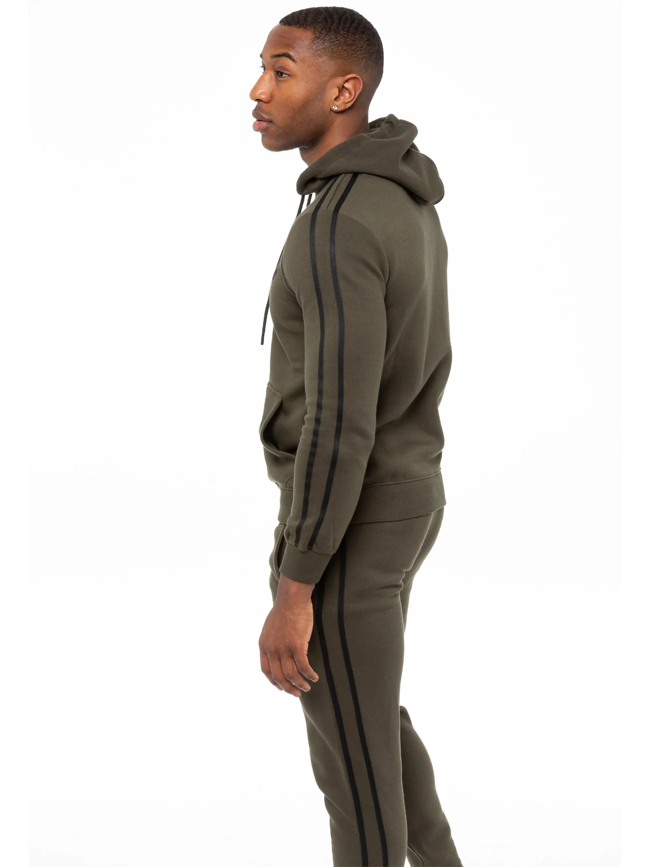 Enzo | Mens Full Zip Up Hoodie Tape Tracksuit Set sold by Raw Denim product image thumbnail 3
