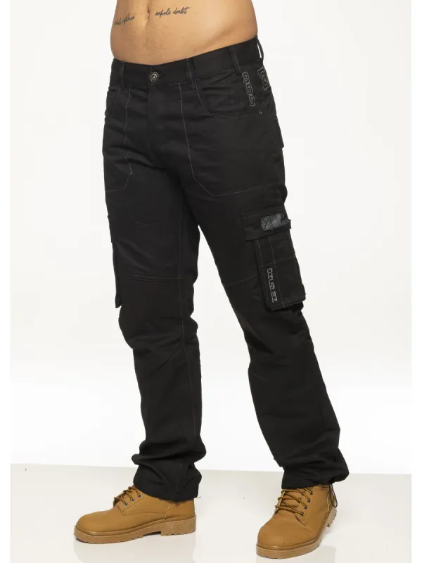 Mens Black Combat Denim Jeans | Enzo Designer Menswear sold by Raw Denim