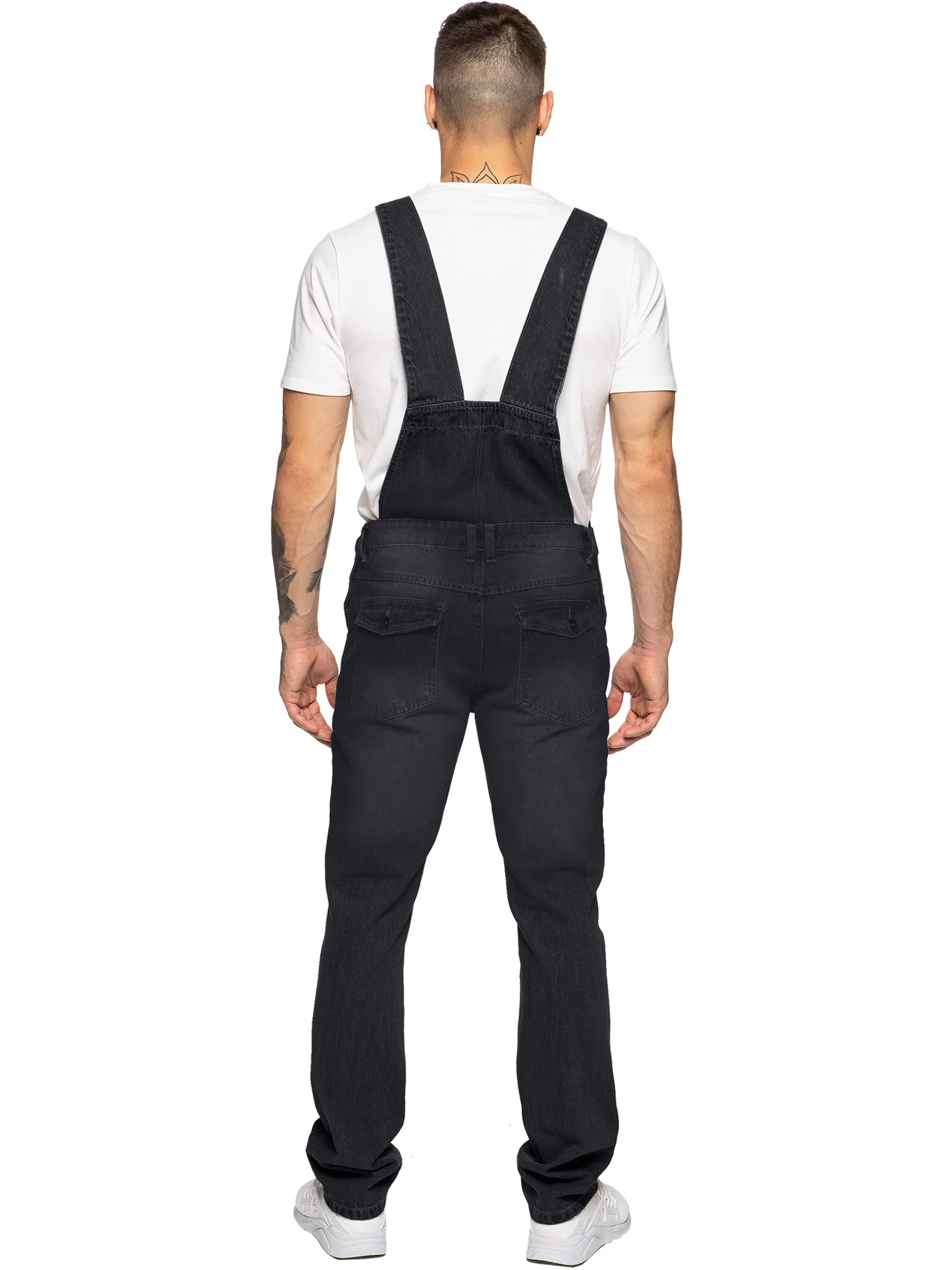 Mens Fashionable Denim Overall Dungarees | Enzo Designer Menswear sold by Raw Denim product image thumbnail 3