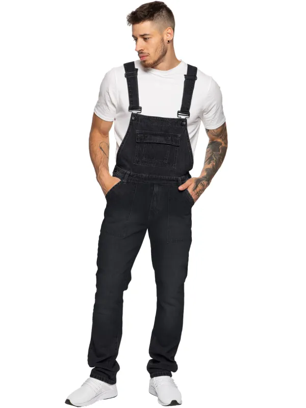 Mens Fashionable Denim Overall Dungarees  | Enzo Designer Menswear sold by Raw Denim