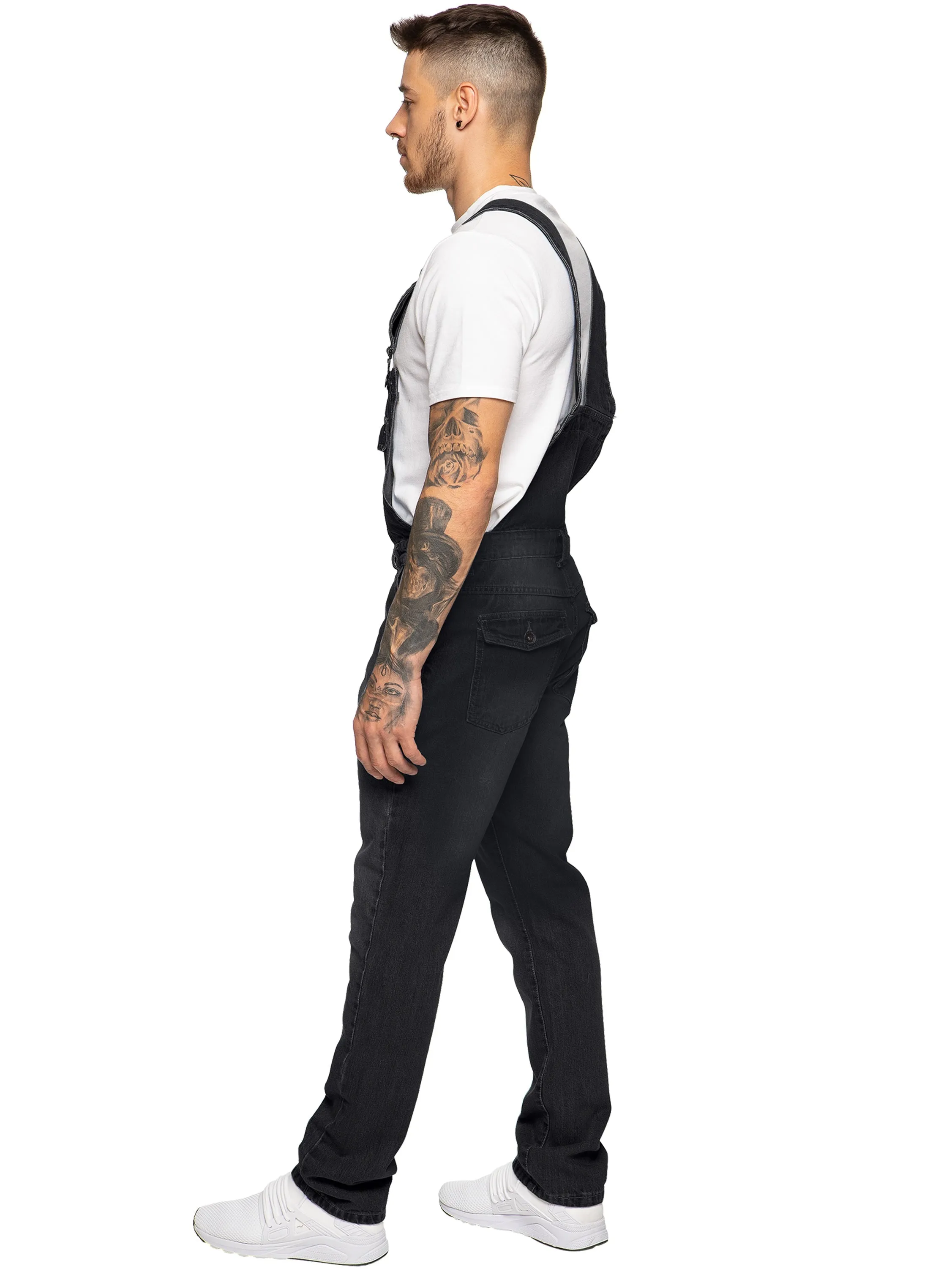 Mens Fashionable Denim Overall Dungarees | Enzo Designer Menswear sold by Raw Denim product image thumbnail 4