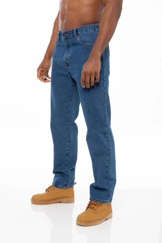 Mens Stone Wash Classic Denim Jeans BCB | Blue Circle Designer Menswear sold by Raw Denim