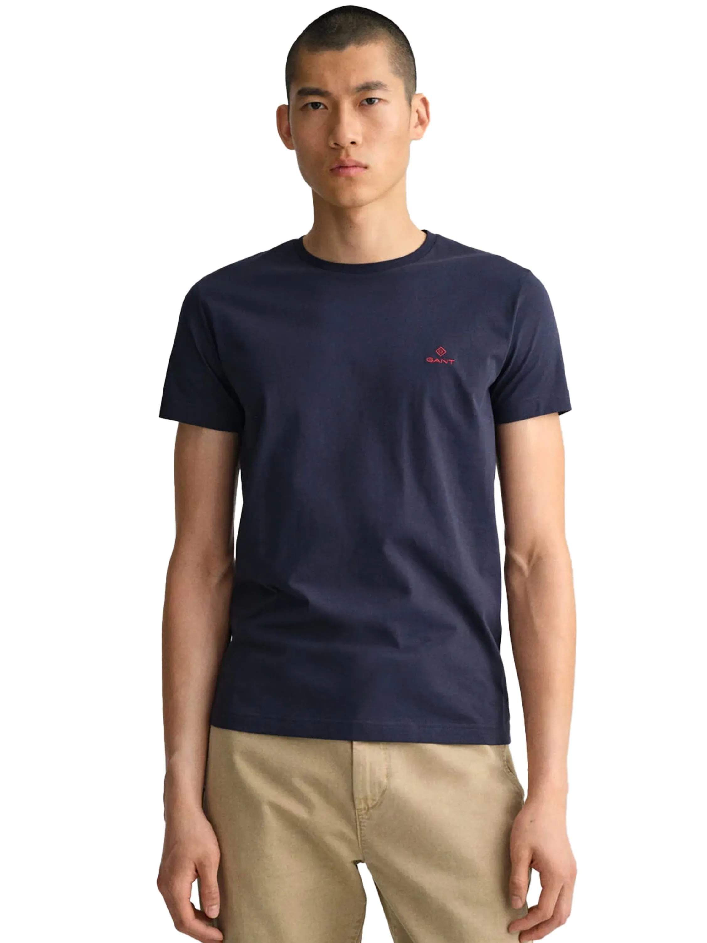 Gant Contrast Logo | Mens Crew Neck T-Shirt sold by Raw Denim