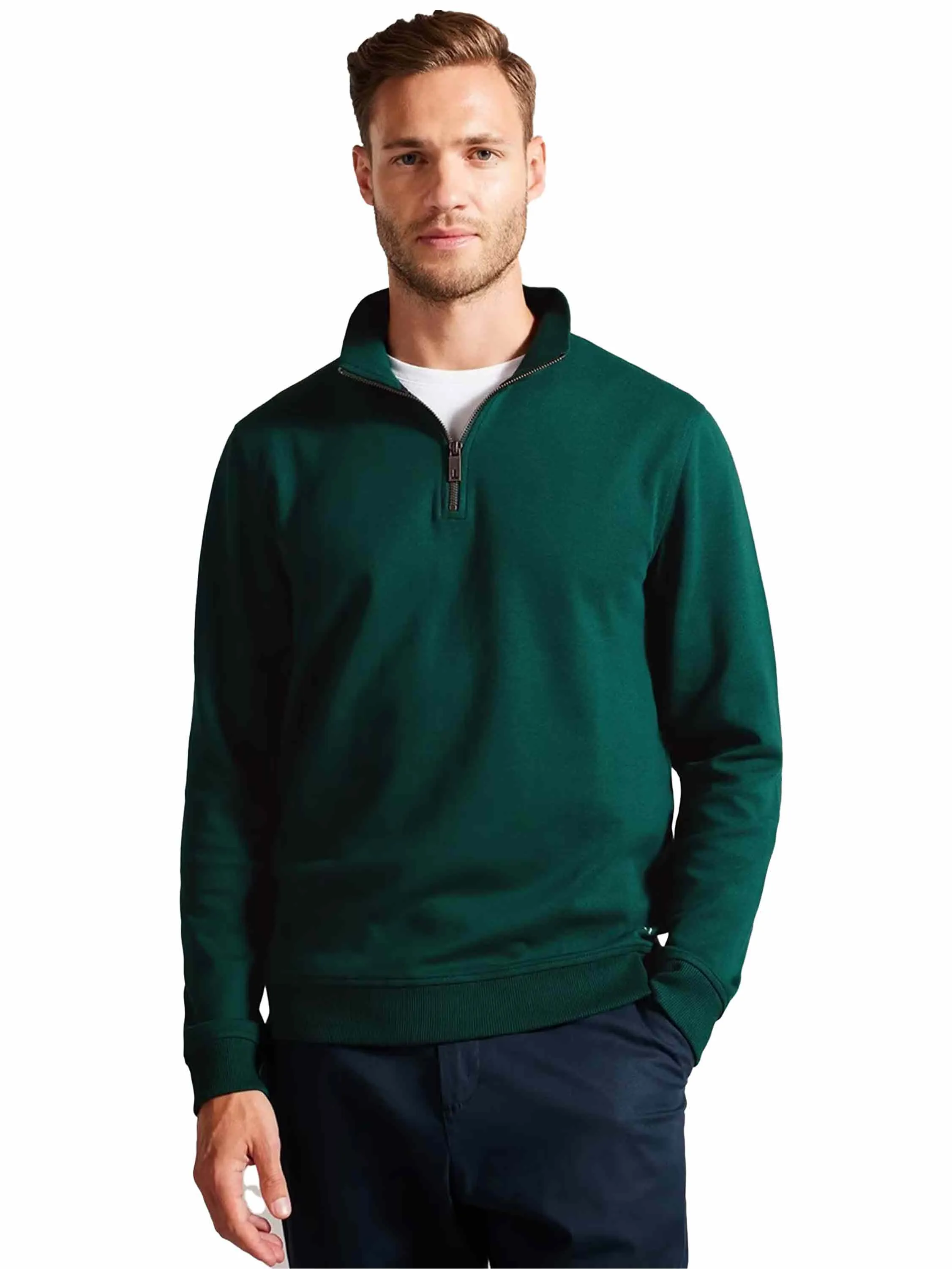 Ted Baker | Mens Half Zip Funnel Neck Sweat - Antram sold by Raw Denim