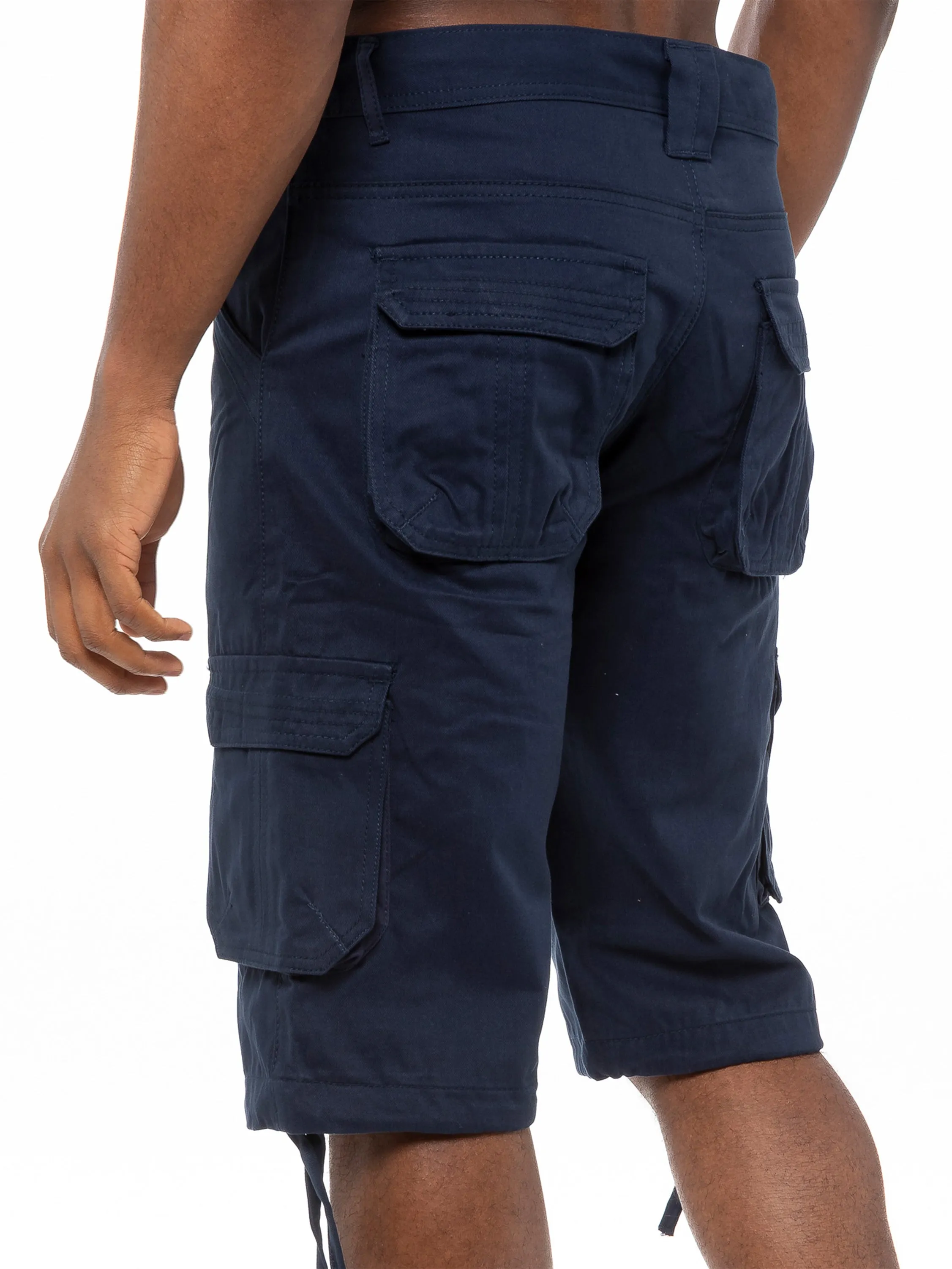 Enzo Mens Cargo Combat Shorts | Enzo Designer Menswear sold by Raw Denim product image thumbnail 2
