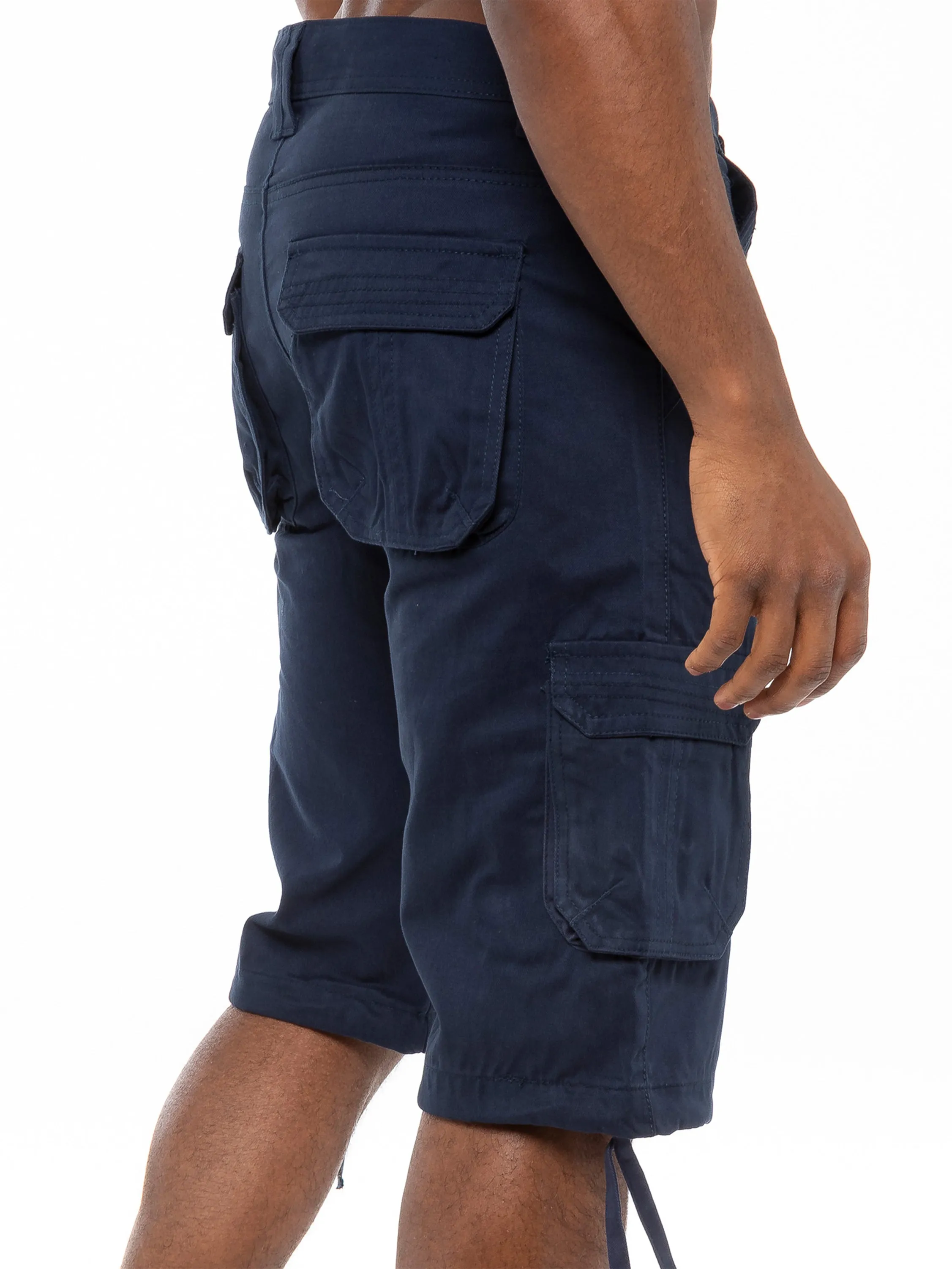Enzo Mens Cargo Combat Shorts | Enzo Designer Menswear sold by Raw Denim product image thumbnail 3