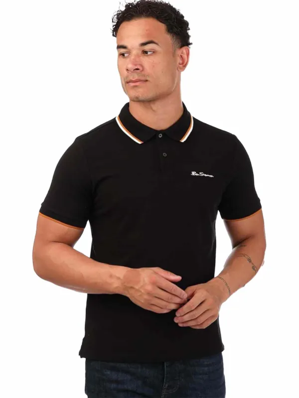 Ben Sherman | Mens Tipped Polo Shirt sold by Raw Denim