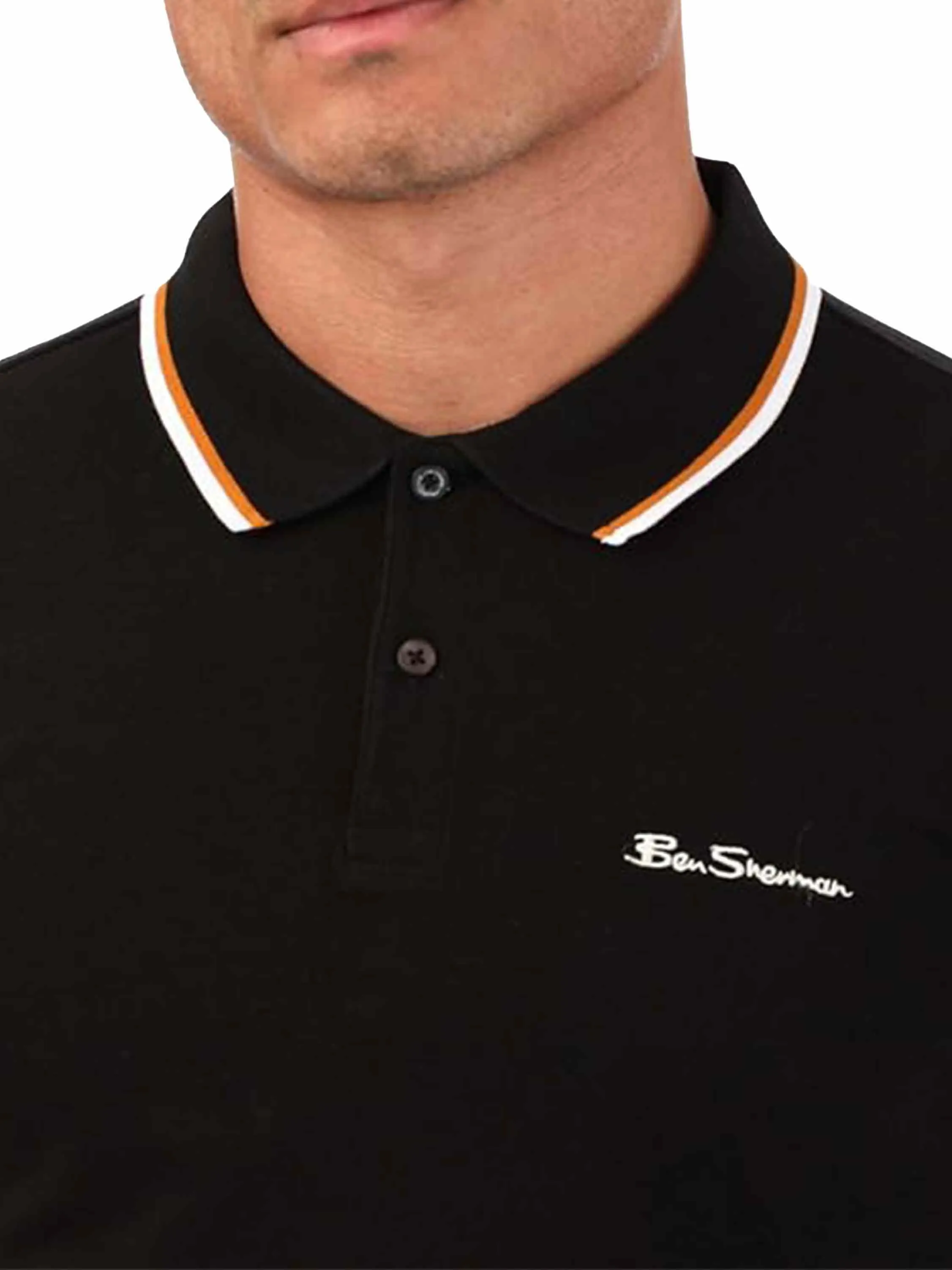 Ben Sherman | Mens Tipped Polo Shirt sold by Raw Denim product image thumbnail 3